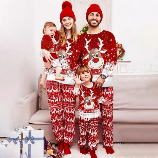 Christmas Family Matching Pajamas Adults Kids Family Outfit 2pcs New