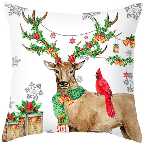 45cm Merry Christmas Cushion Cover Pillowcase 2023 Christmas