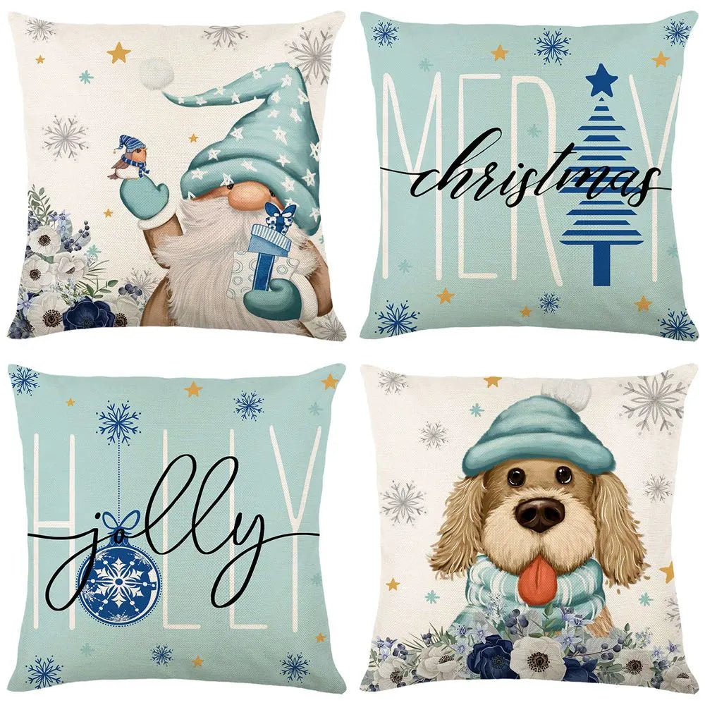 45cm Merry Christmas Cushion Cover Pillowcase 2023 Christmas