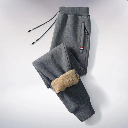 Winter Lambswool Warm Casual Pants Men's Fitness Jogging Sweatpants