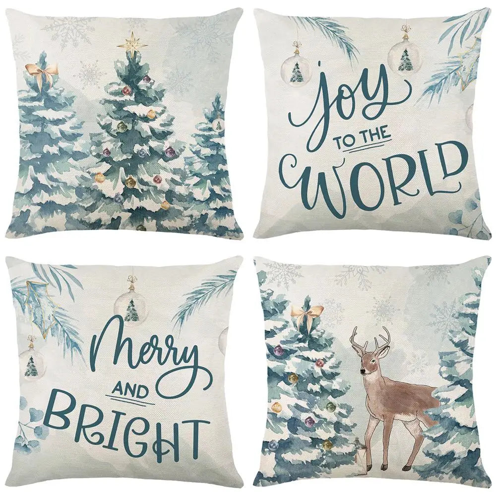 45cm Merry Christmas Cushion Cover Pillowcase 2023 Christmas