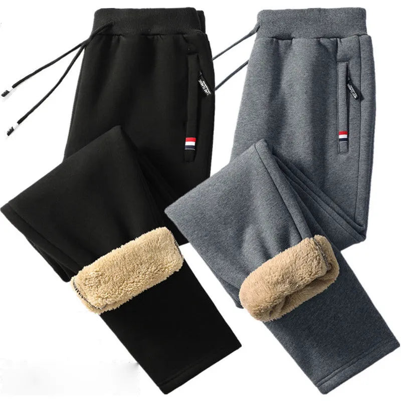 Winter Lambswool Warm Casual Pants Men's Fitness Jogging Sweatpants