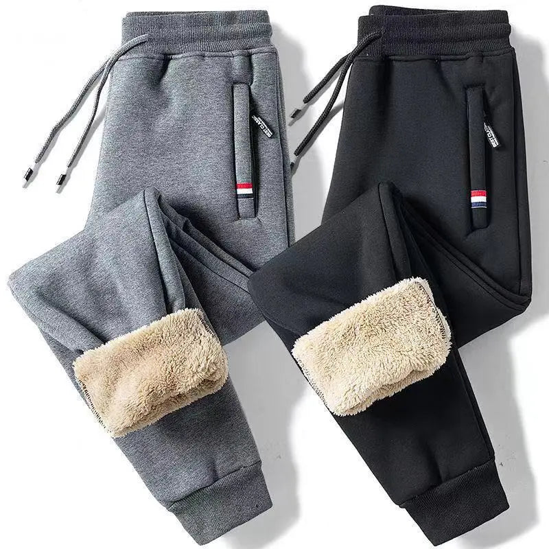 Winter Lambswool Warm Casual Pants Men's Fitness Jogging Sweatpants