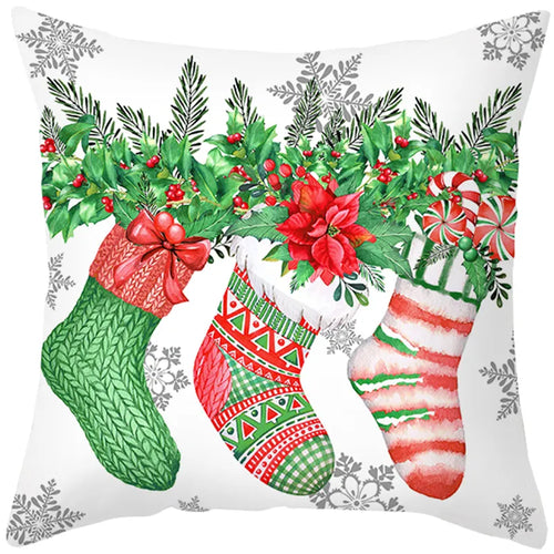 45cm Merry Christmas Cushion Cover Pillowcase 2023 Christmas