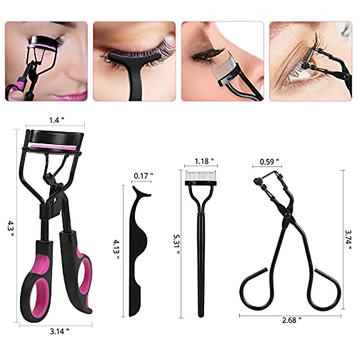 Eyelash Curler Set, Moduskye 7 in 1 Eyelashes Curler with 4 Extra