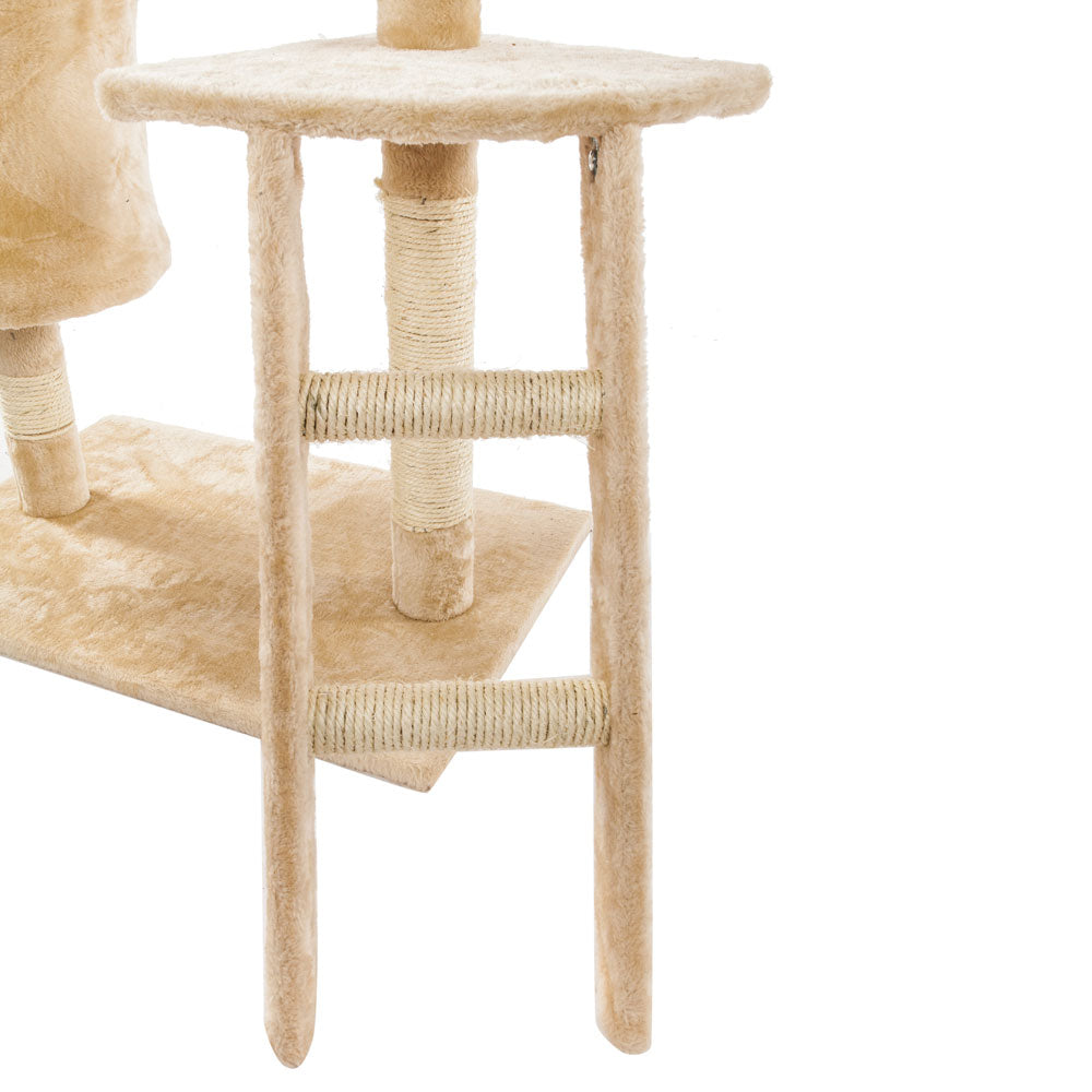 60" Solid Cute Sisal Rope Plush Cat Climb Tree Cat Tower